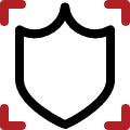 escudo dentro de vertices de um quadrado